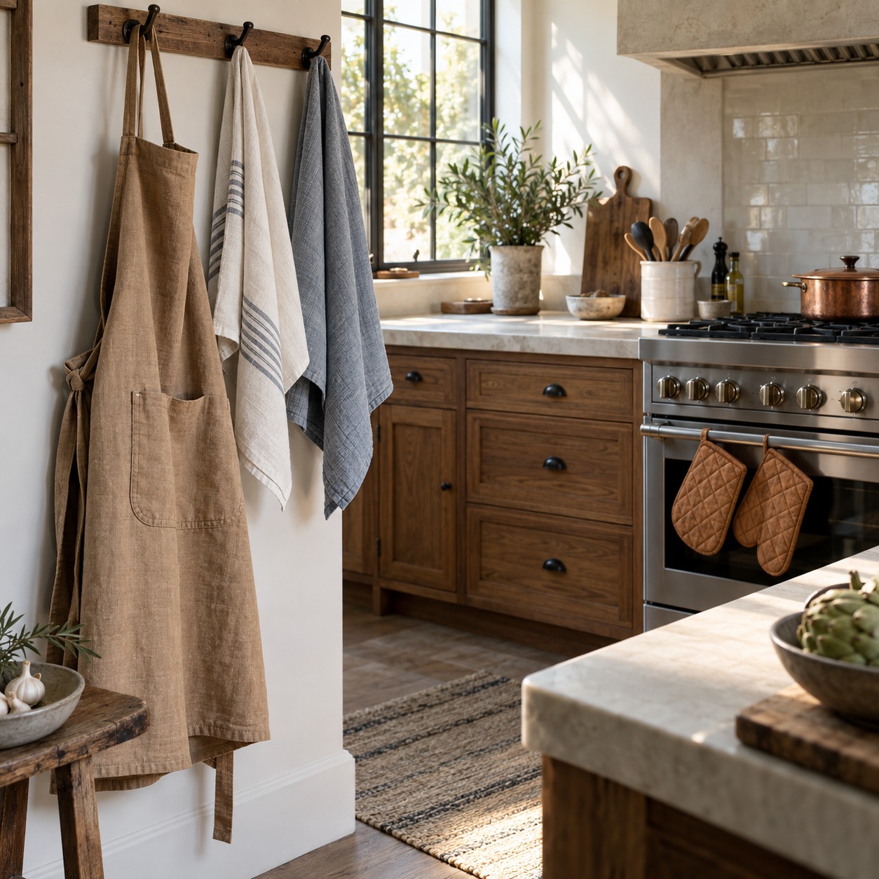 Kitchen textiles illustrative product example